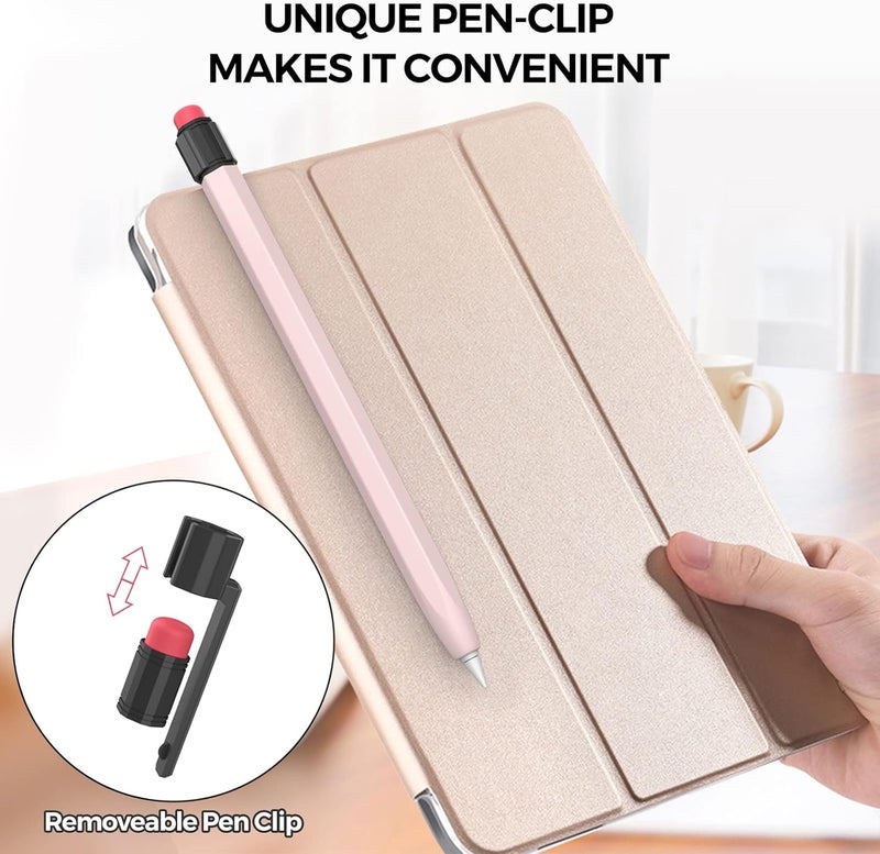 TRONWIN Apple Pencil 1st Generation Case, Silicone Pencil Sleeve Cover Perfect Grip Skin Classic Design with Sturdy Clip Compatible with Apple Pencil 1st gen for ipad (Pink) - Image 5